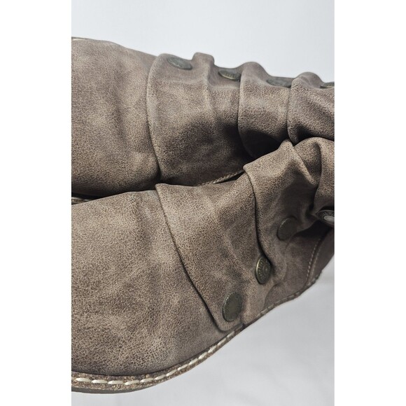 Blowfish Women's Malibu Cozy Up Vegan Ankle Boots Flat Size 8.5 Brown Buttons - Picture 2 of 13
